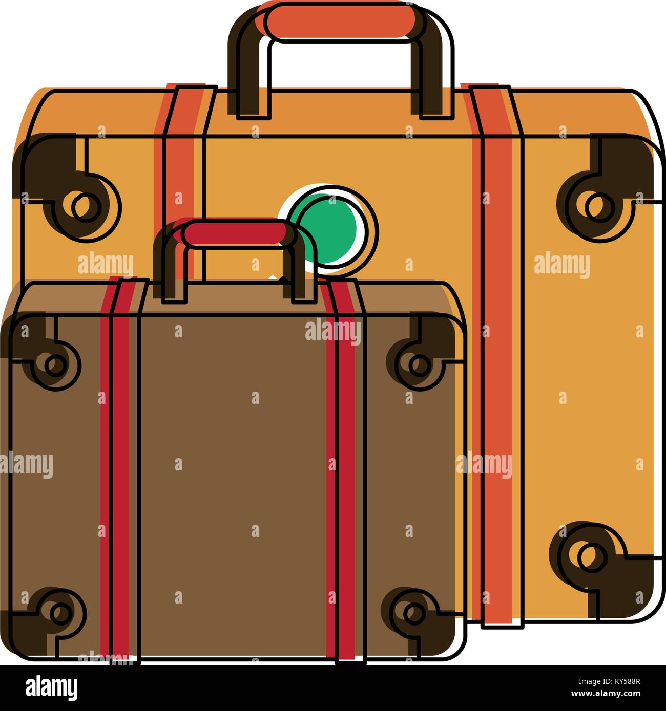 Travel suitcases symbol Stock Vector Image & Art Alamy