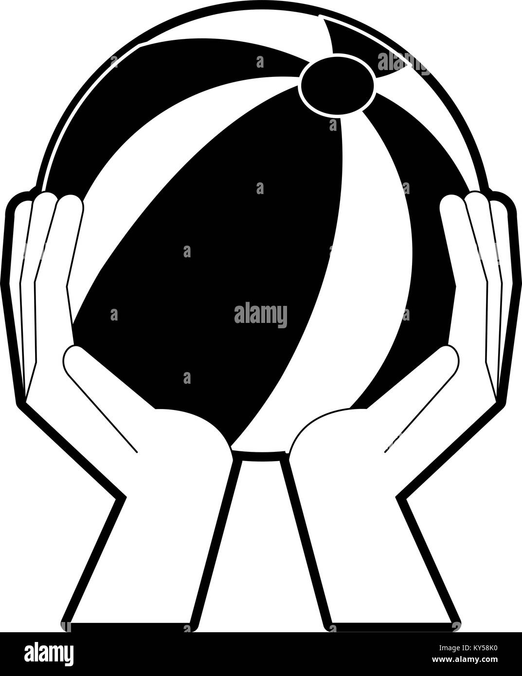 Hands holding beach ball Stock Vector Image & Art - Alamy