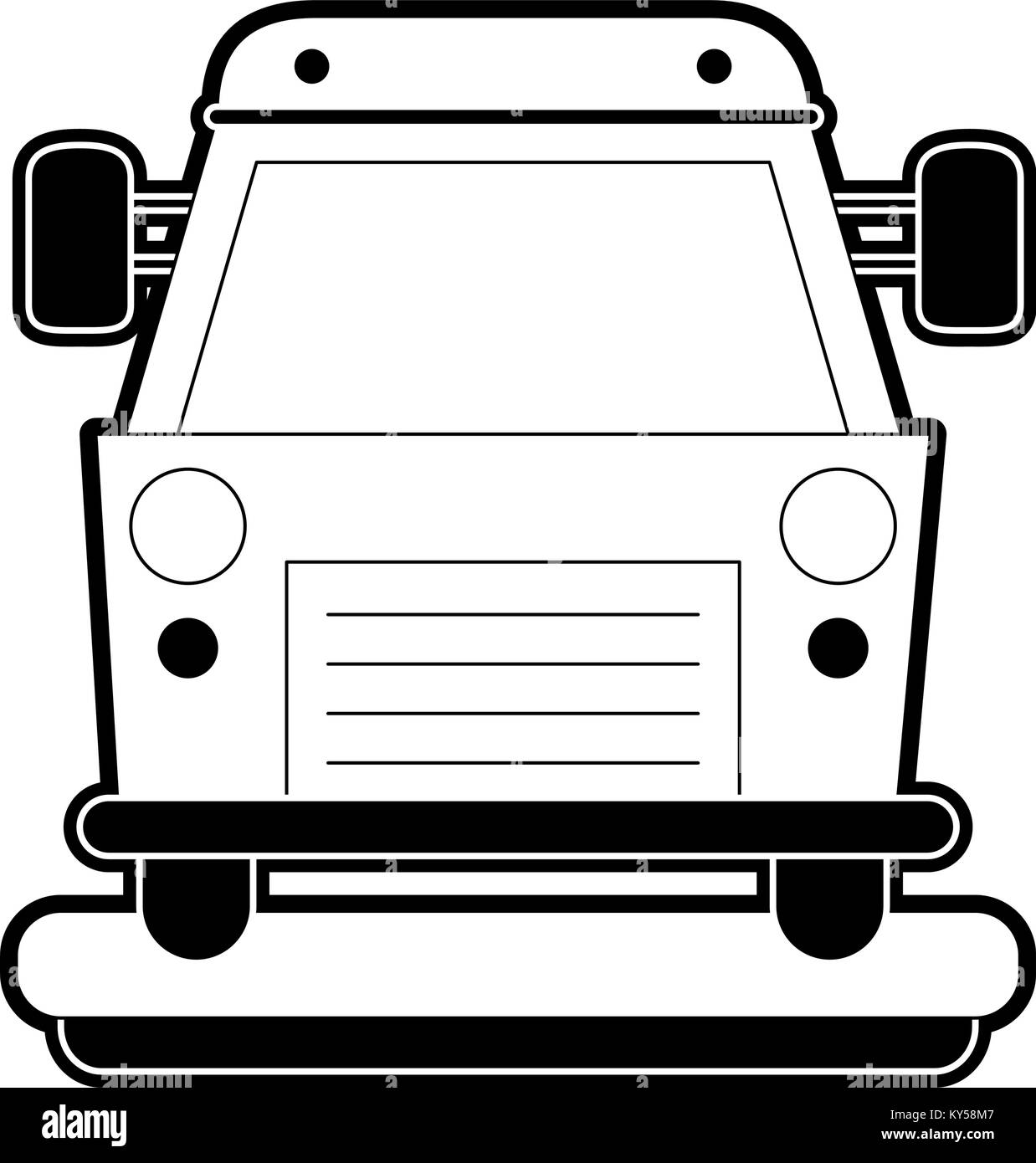 School bus frontview Stock Vector Image & Art - Alamy