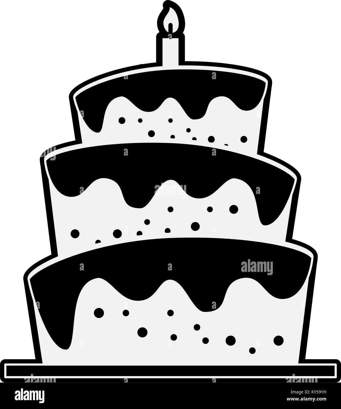 Birthday big cake Stock Vector Image & Art Alamy