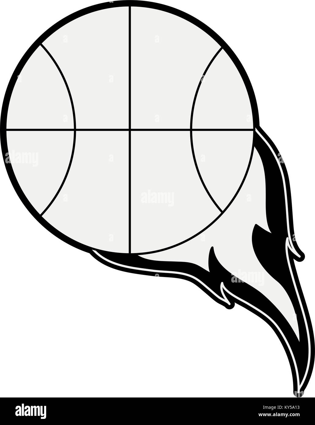 Basketball ball on fire Stock Vector Image & Art Alamy