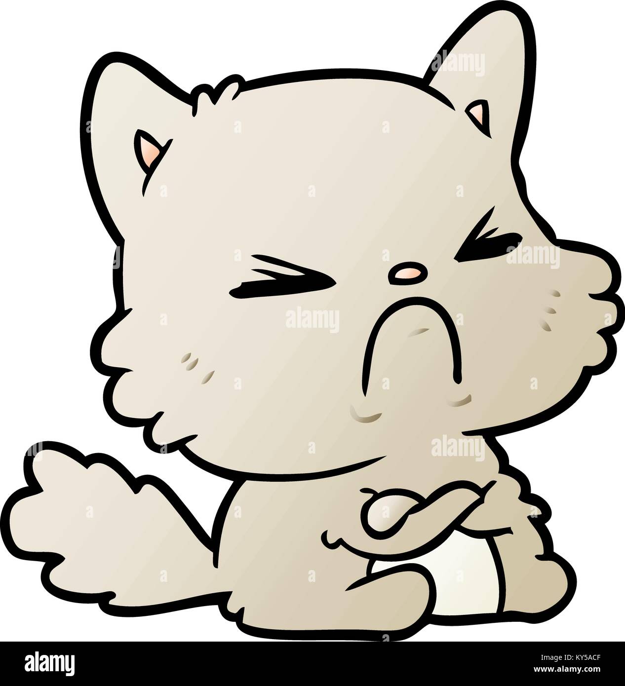 Angry Cat, Cute Kitten, Ready To Fight, Cartoon Chibi Style, Generative AI  Stock Illustration - Illustration of friendship, characters: 280974758