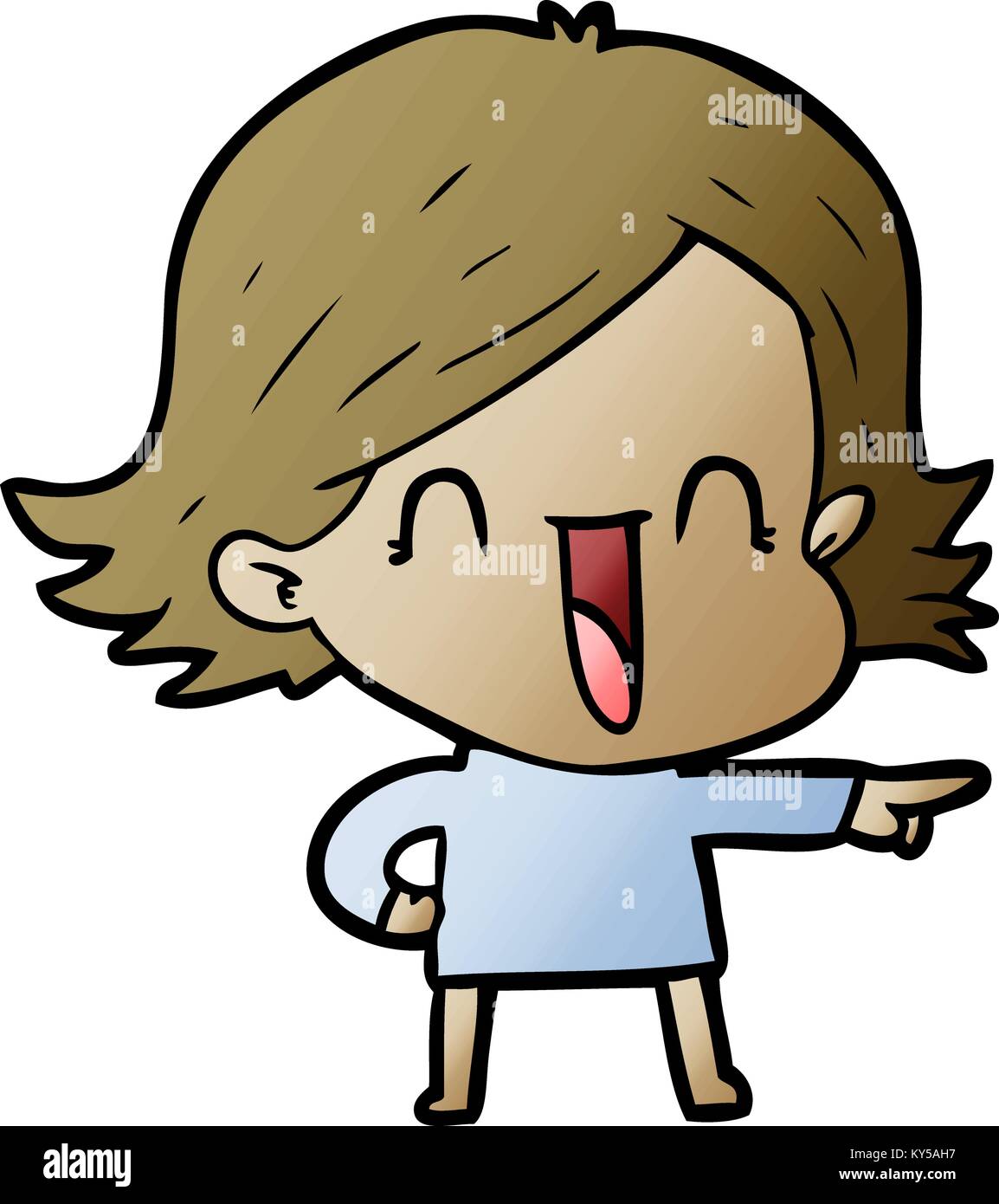 cartoon laughing woman Stock Vector Image & Art - Alamy