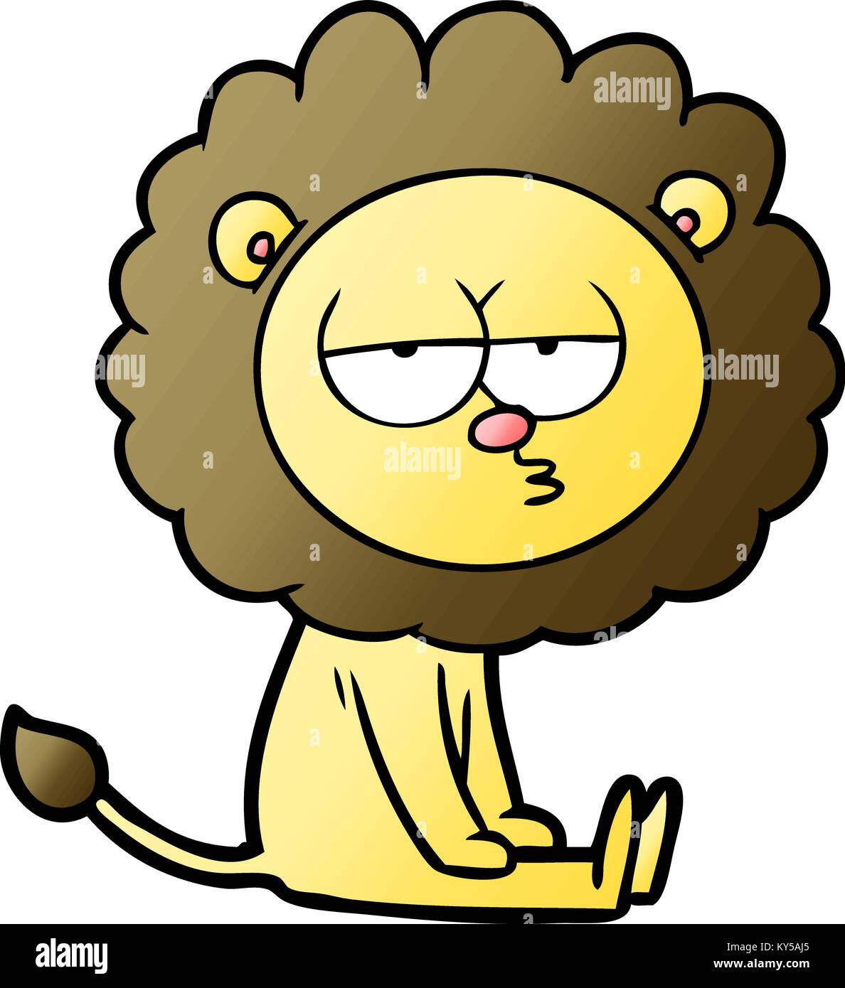 cartoon bored lion Stock Vector Image & Art - Alamy