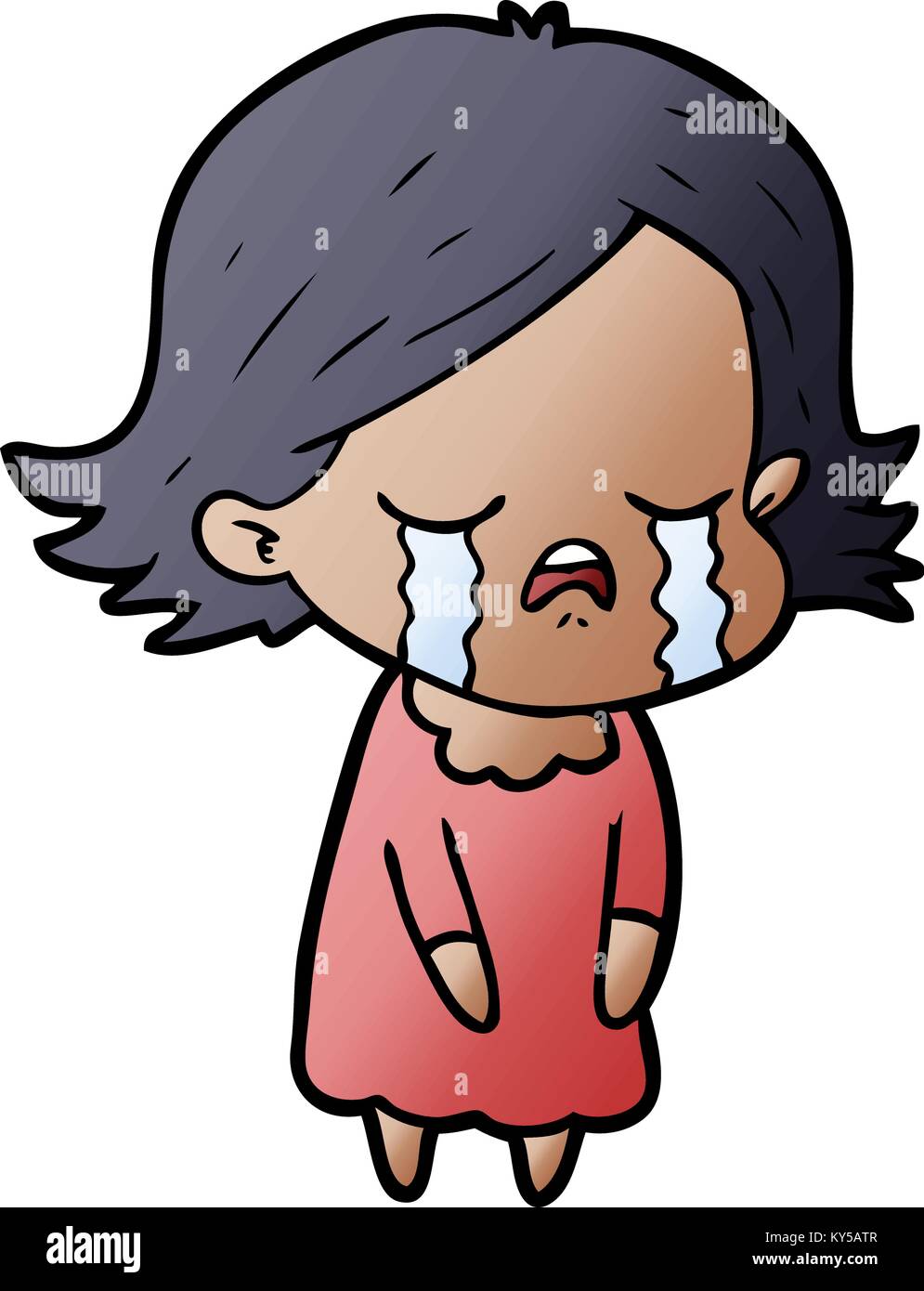 cartoon girl crying Stock Vector Image & Art Alamy