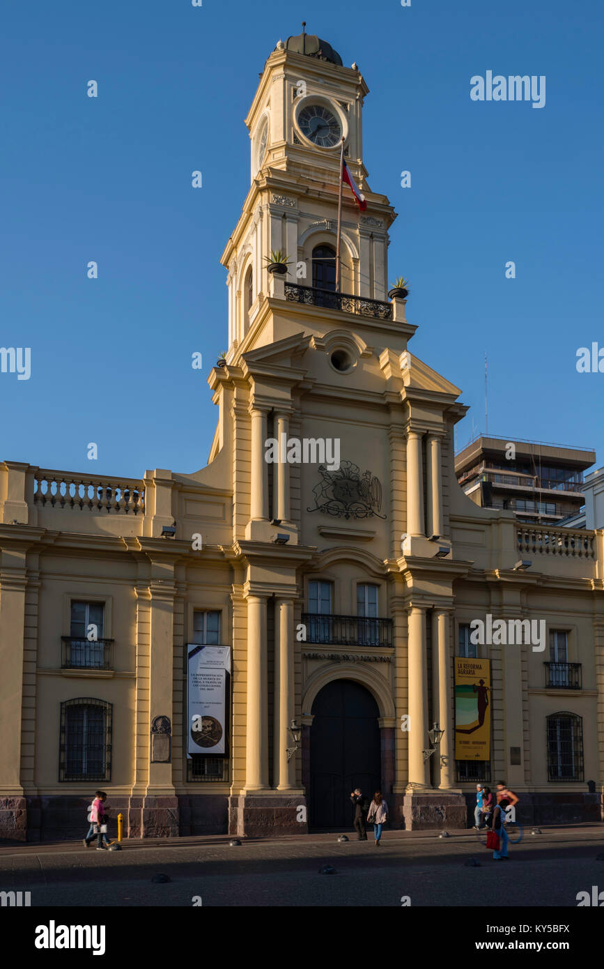 Exterior view, Museum of National History, Plaza de Armas, Santiago, Chile. Stock Photo