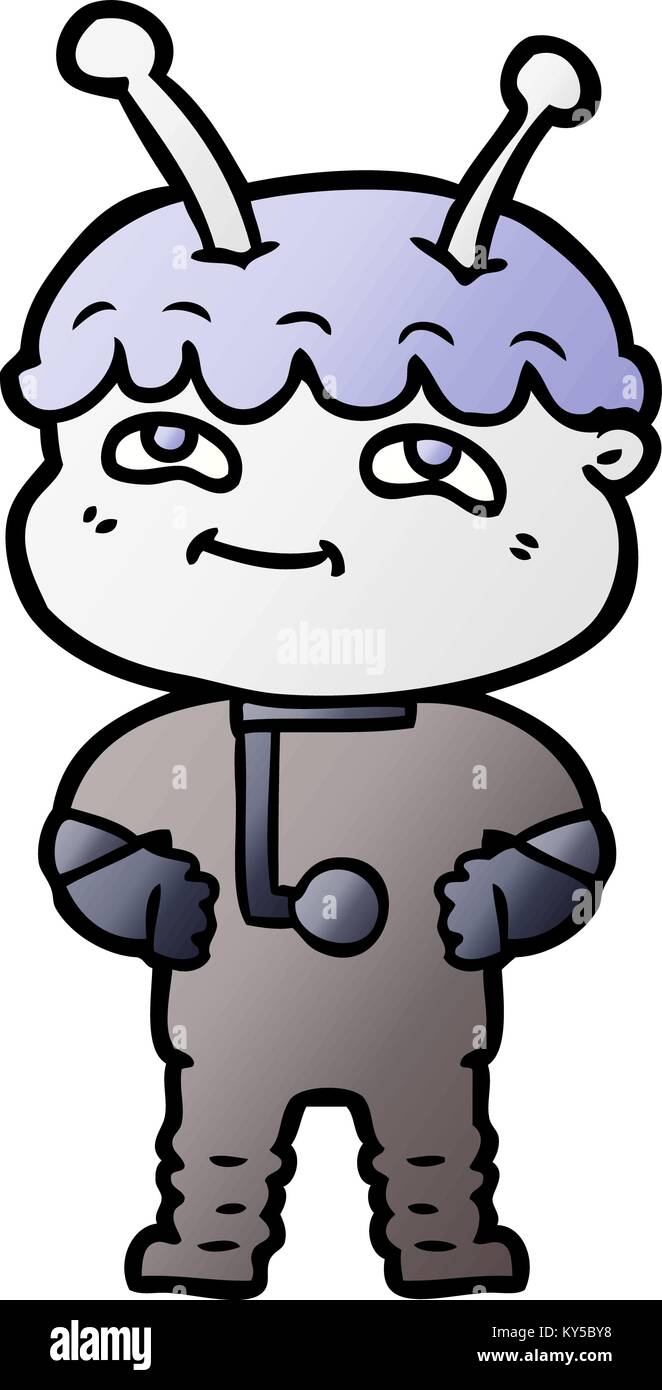 friendly cartoon spaceman Stock Vector Image & Art - Alamy