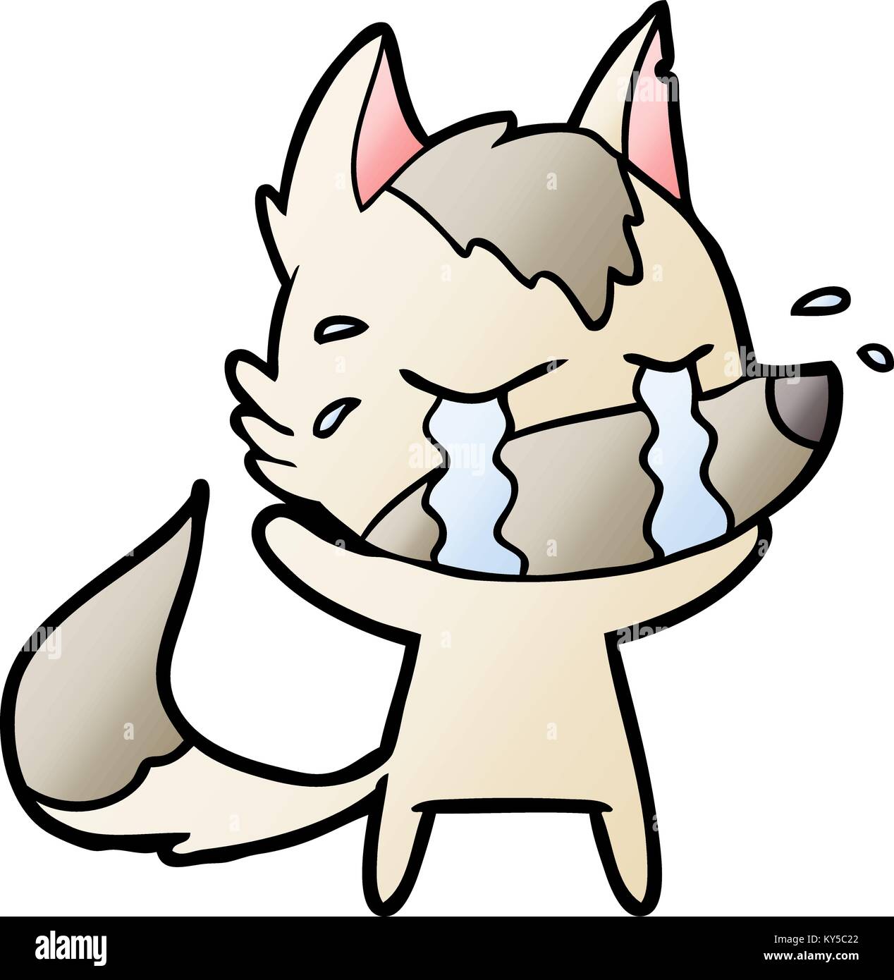 cartoon crying wolf Stock Vector Image & Art Alamy