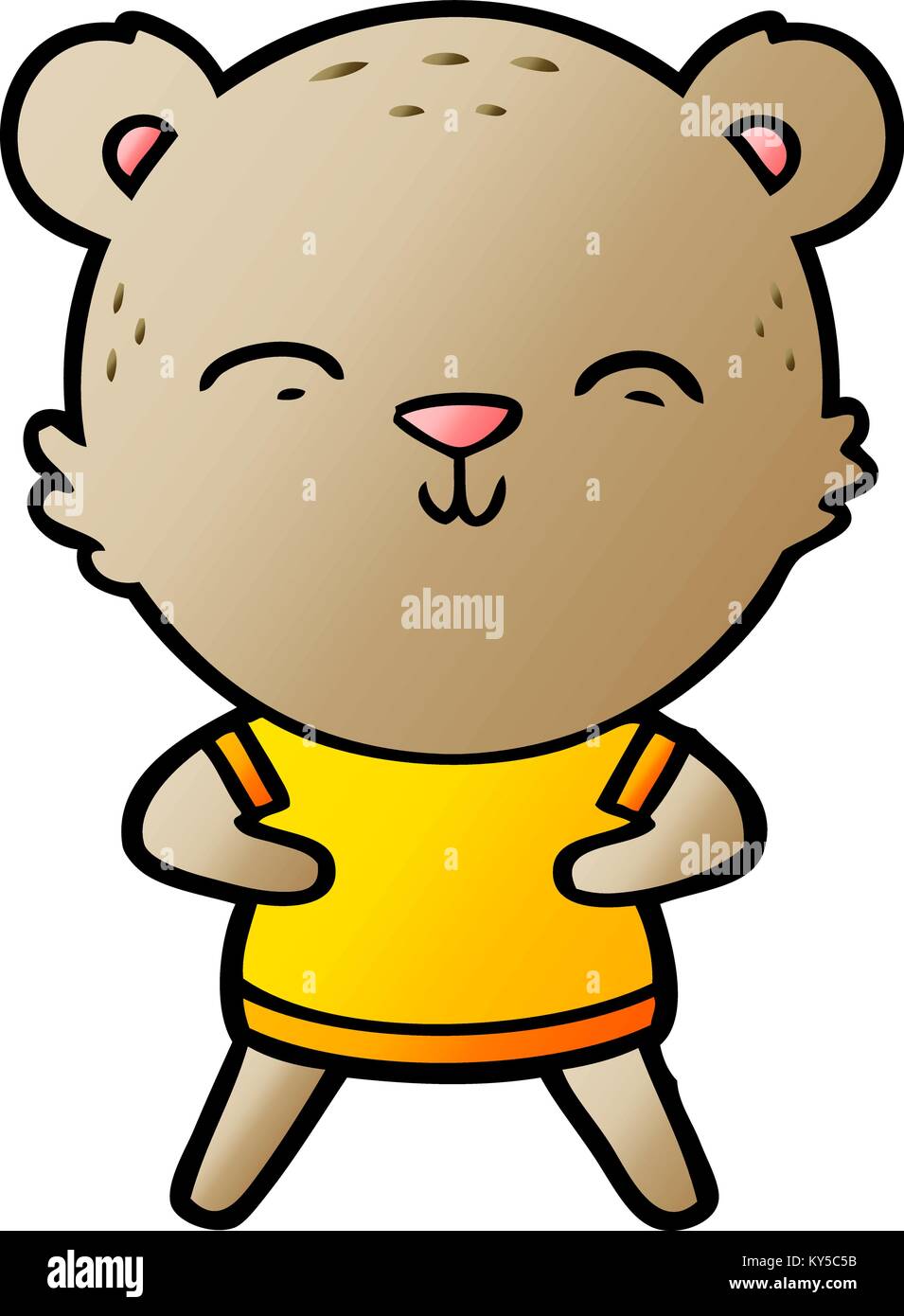 happy cartoon bear Stock Vector Image & Art - Alamy
