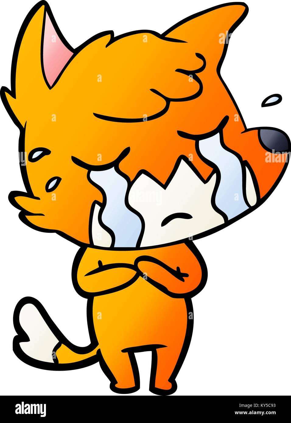 crying fox cartoon Stock Vector Image & Art - Alamy