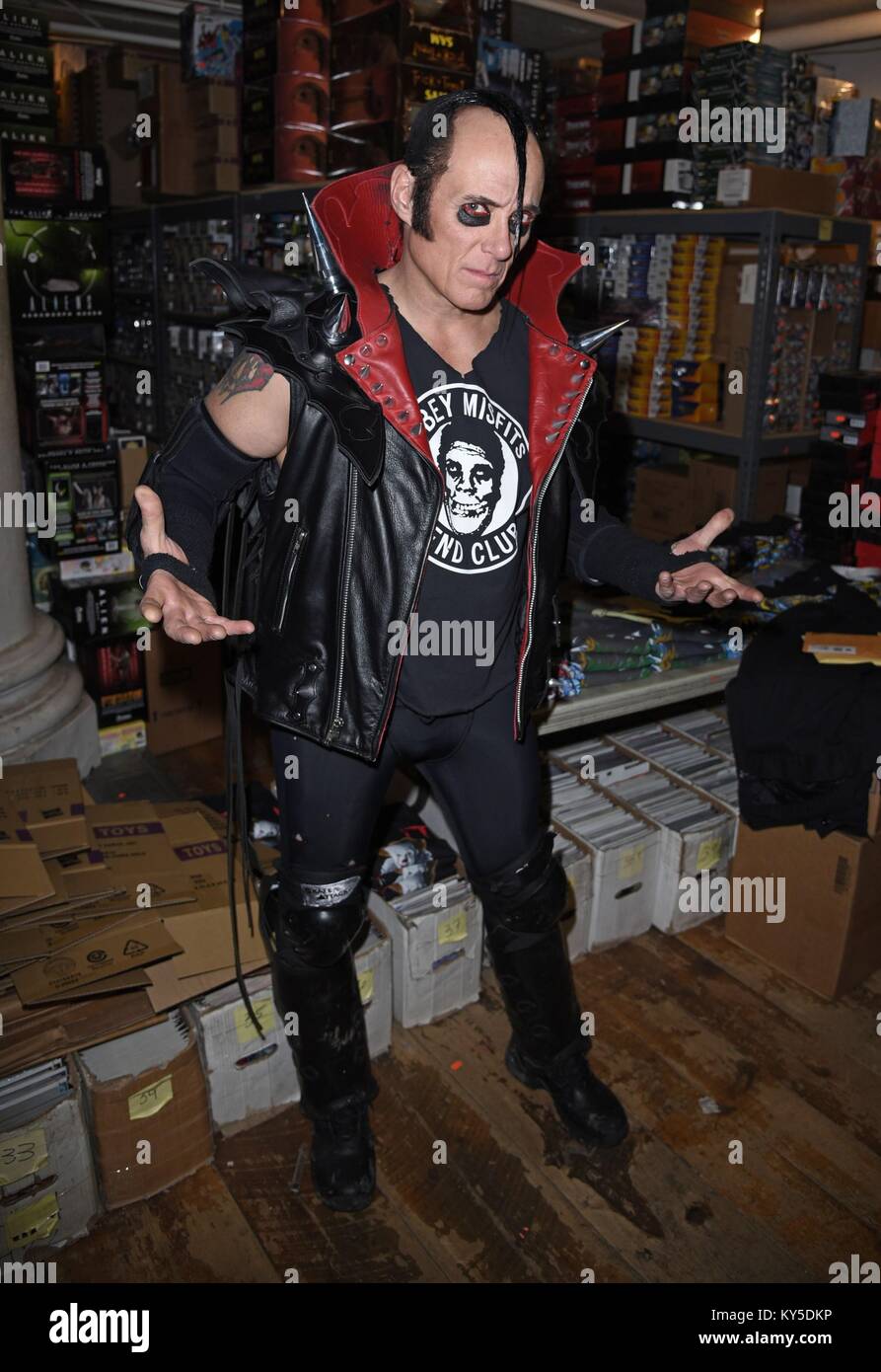 New York, NY, USA. 11th Jan, 2018. Jerry Only, The Misfits at arrivals for Dr. Demento Covered in Punk Release Party, Forbidden Planet, New York, NY January 11, 2018. Credit: Derek Storm/Everett Collection/Alamy Live News Stock Photo