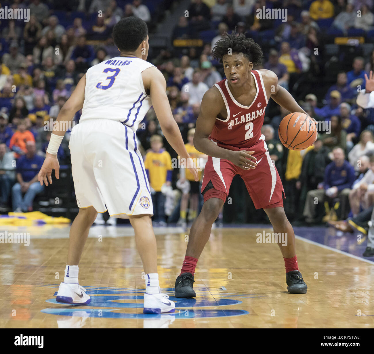 January 13, 2018 - January 13, 2018- Baton Rouge, LA, U.S- Alabama guard COLLIN SEXTON (2) looks to make a play in the second half at the Pete Maravich Assembly Center. Credit: Jerome Hicks/ZUMA Wire/Alamy Live News Stock Photo