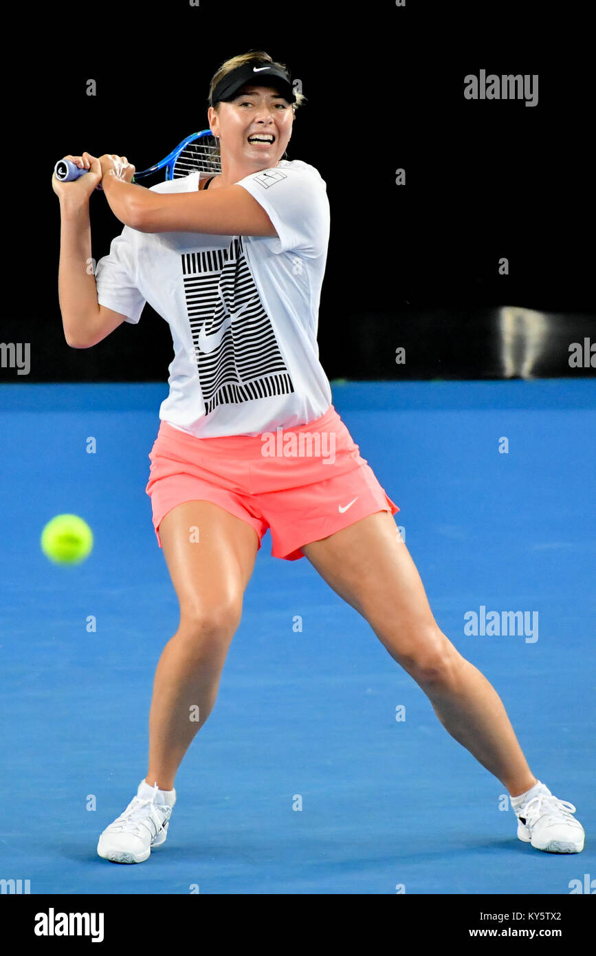 Melbourne, Australia. 14th Jan, 2018. Maria Sharapova at a practise Stock  Photo - Alamy