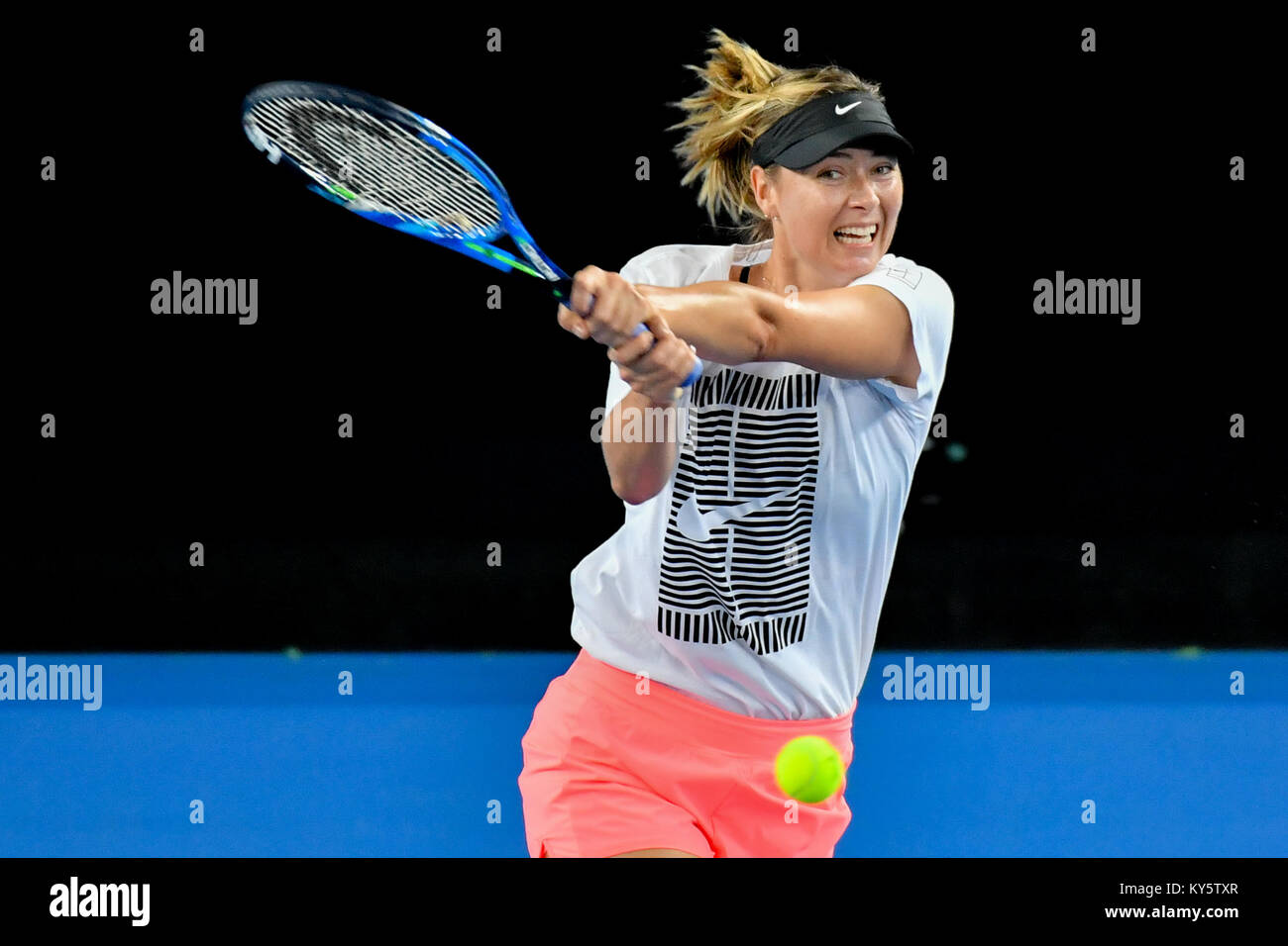 Melbourne, Australia. 14th Jan, 2018. Maria Sharapova at a practise