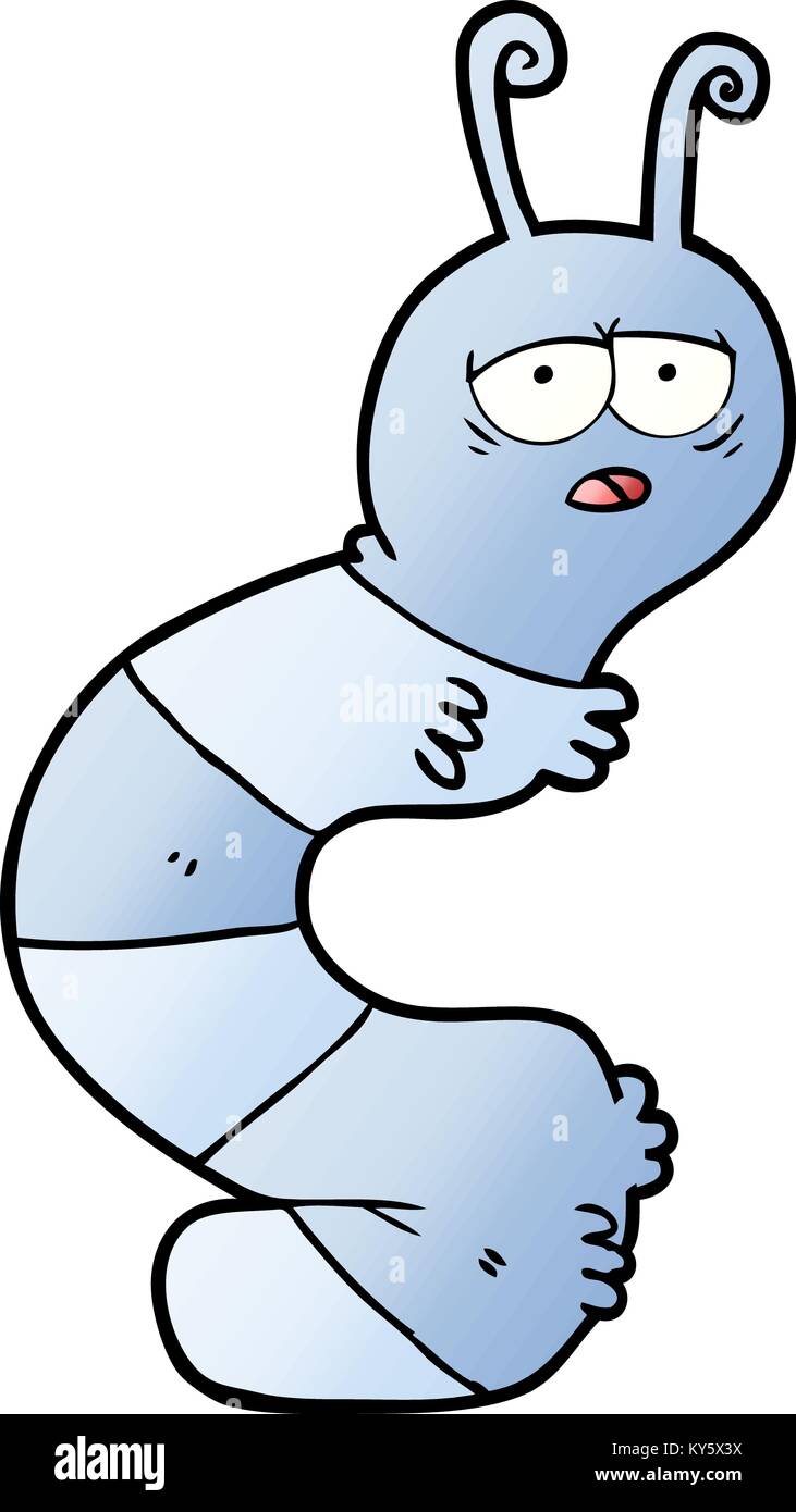 cartoon tired caterpillar Stock Vector Image & Art - Alamy