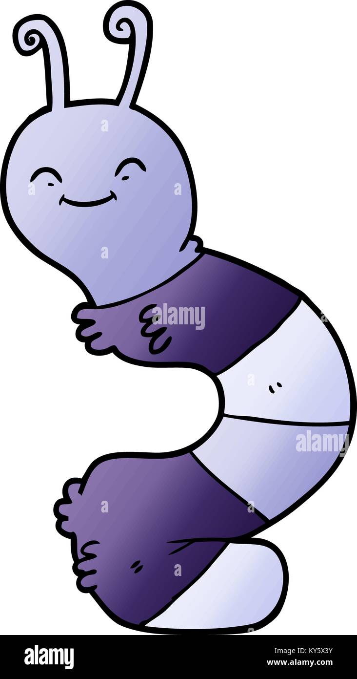 cartoon happy caterpillar Stock Vector Image & Art - Alamy