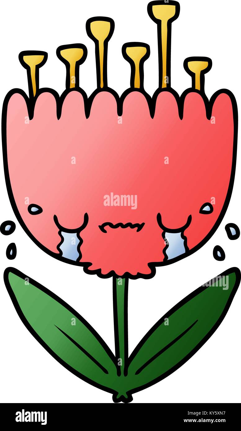 crying cartoon flower Stock Vector Image & Art Alamy