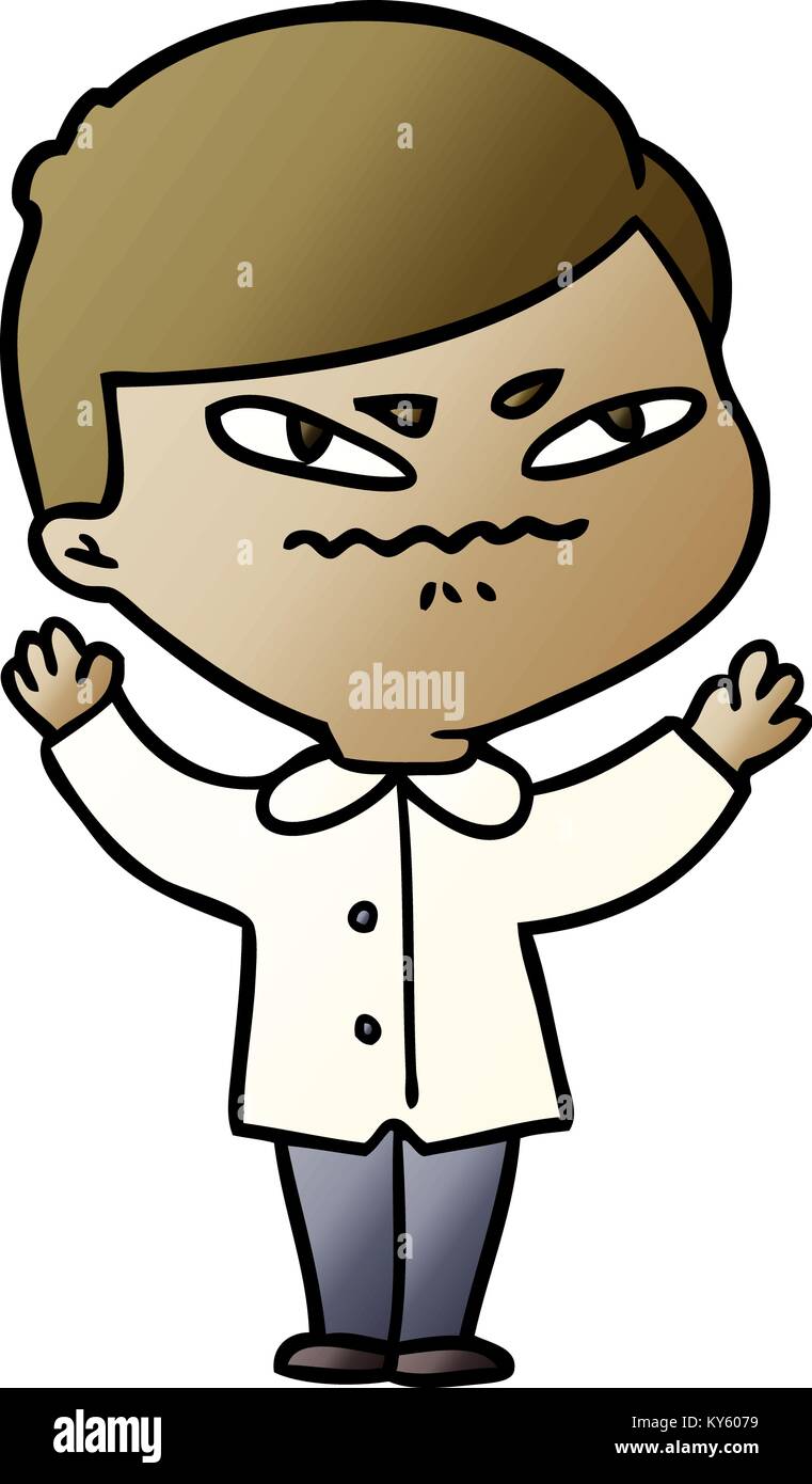 cartoon angry man Stock Vector Image & Art - Alamy