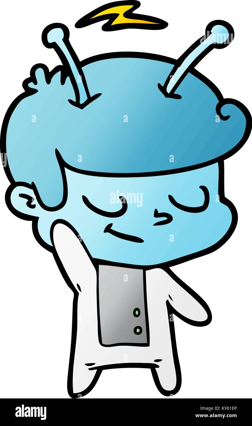 friendly cartoon spaceman Stock Vector Image & Art - Alamy