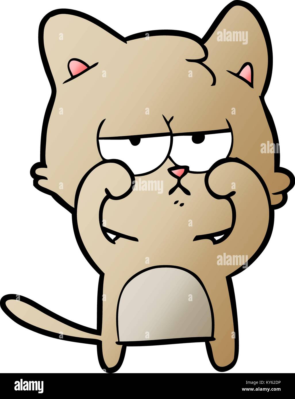 tired cartoon cat rubbing eyes Stock Vector Image & Art - Alamy