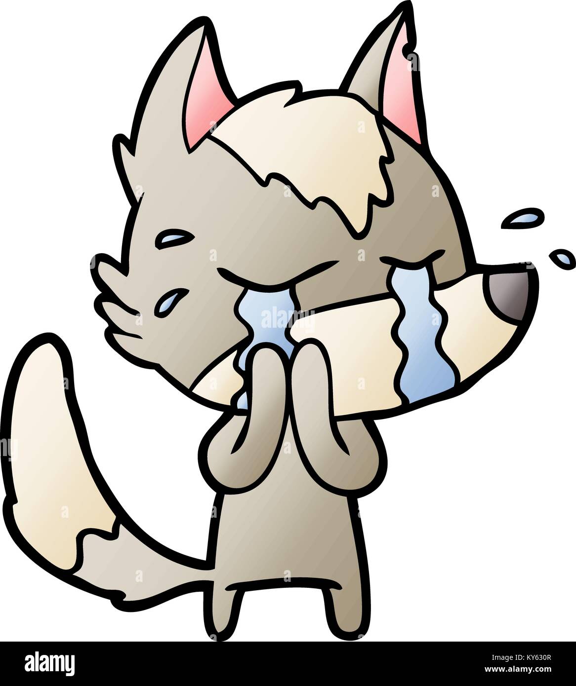 cartoon crying wolf Stock Vector Image & Art Alamy