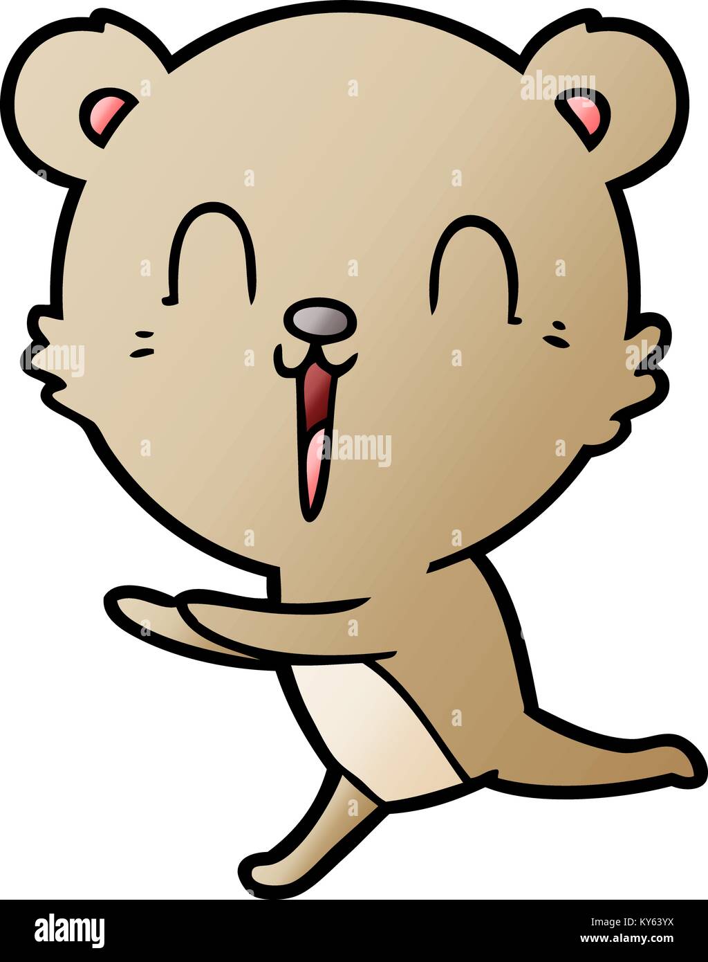 happy cartoon bear Stock Vector Image & Art - Alamy