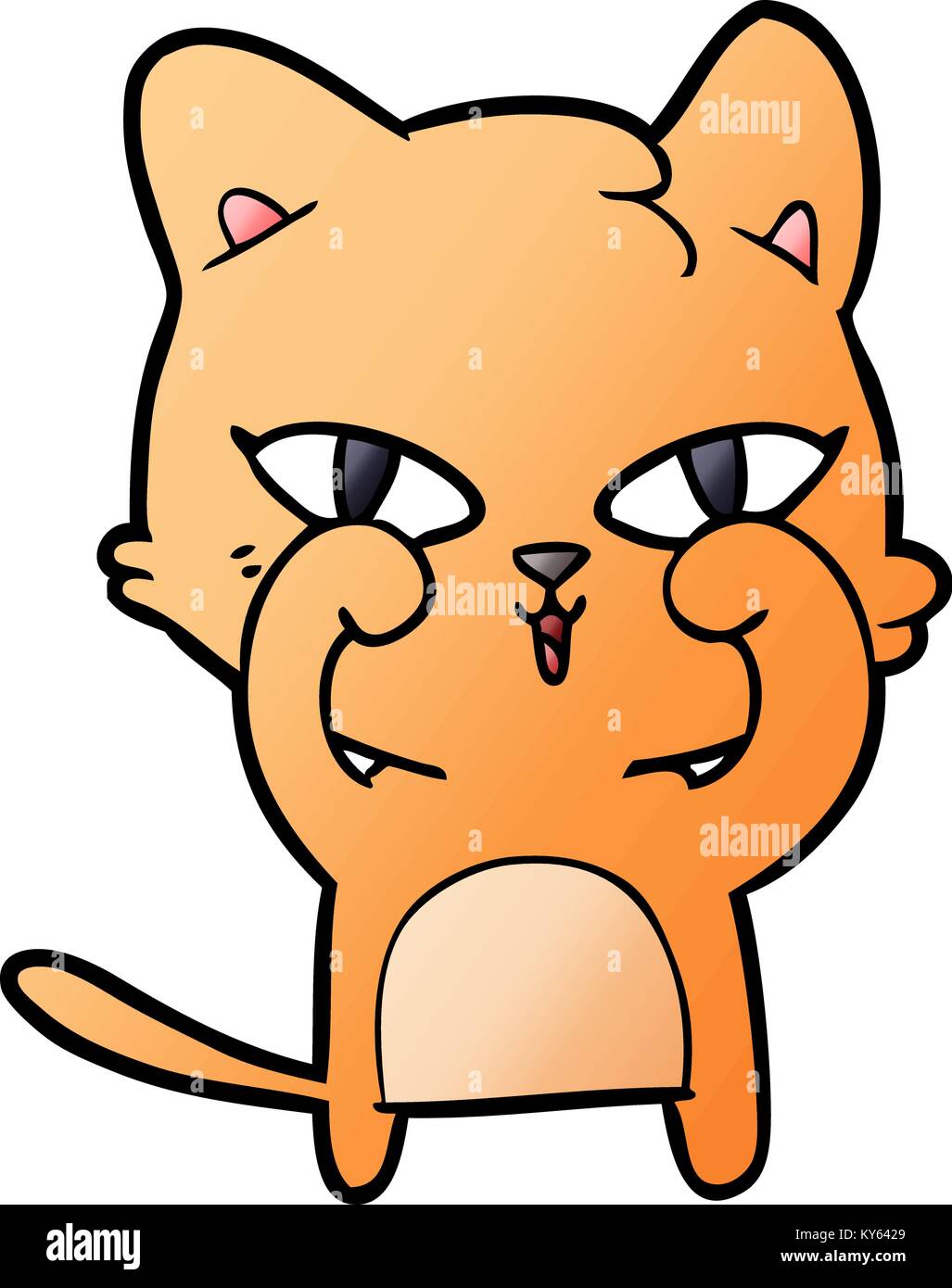 cartoon cat rubbing eyes Stock Vector Image & Art Alamy
