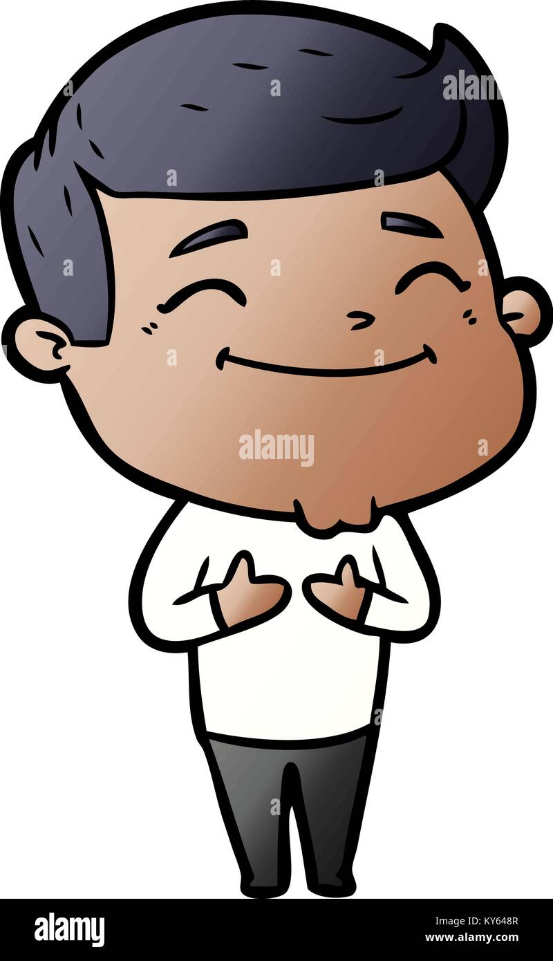 happy cartoon man Stock Vector Image & Art - Alamy