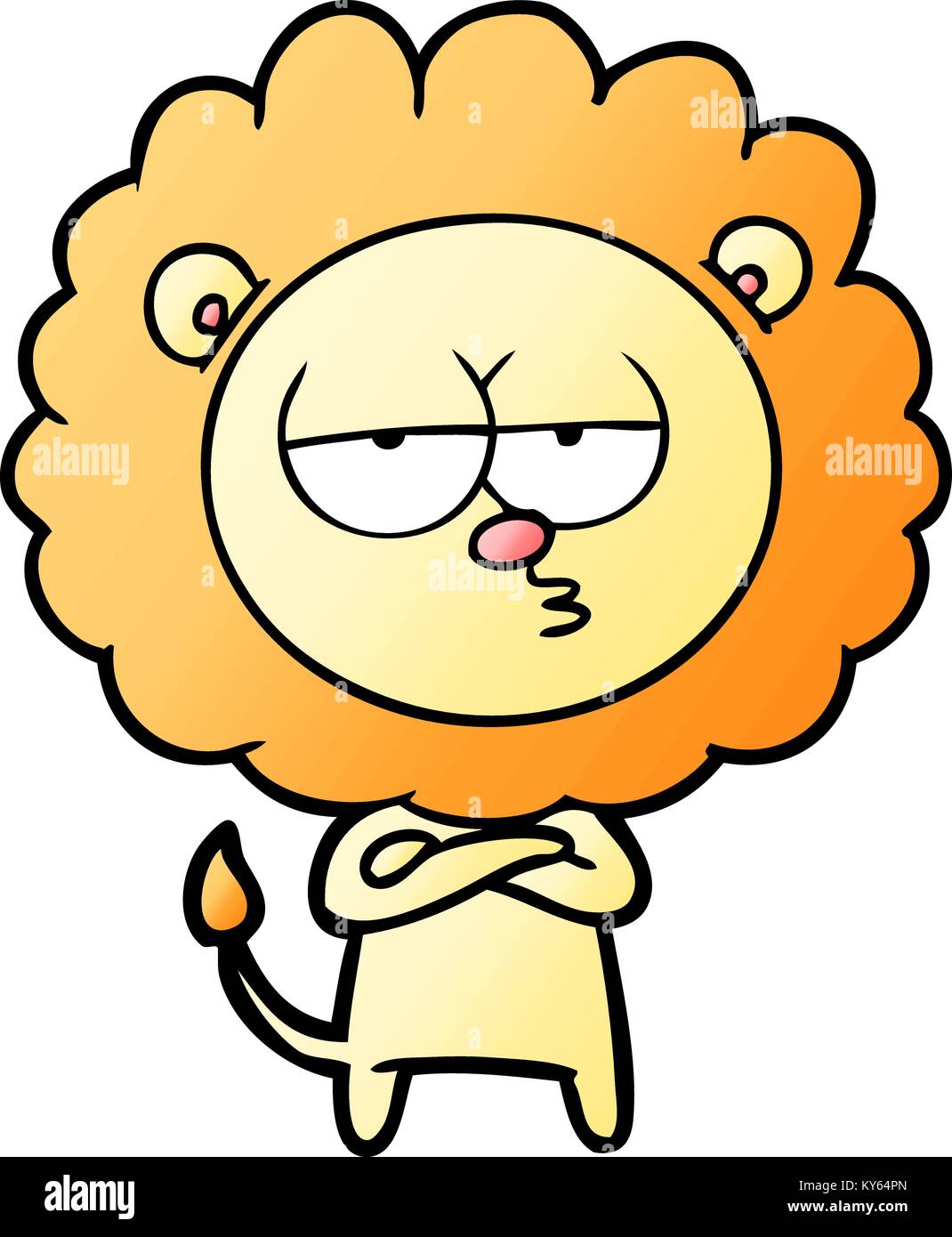 cartoon bored lion Stock Vector Image & Art - Alamy
