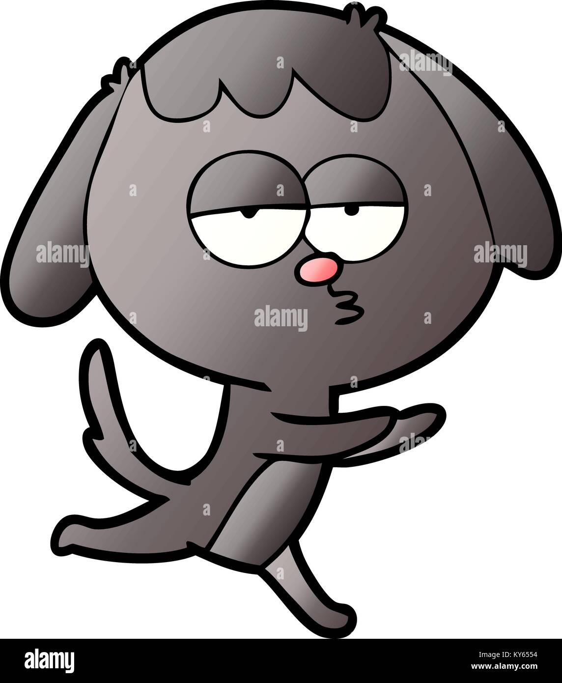 cartoon bored dog running Stock Vector Image & Art - Alamy