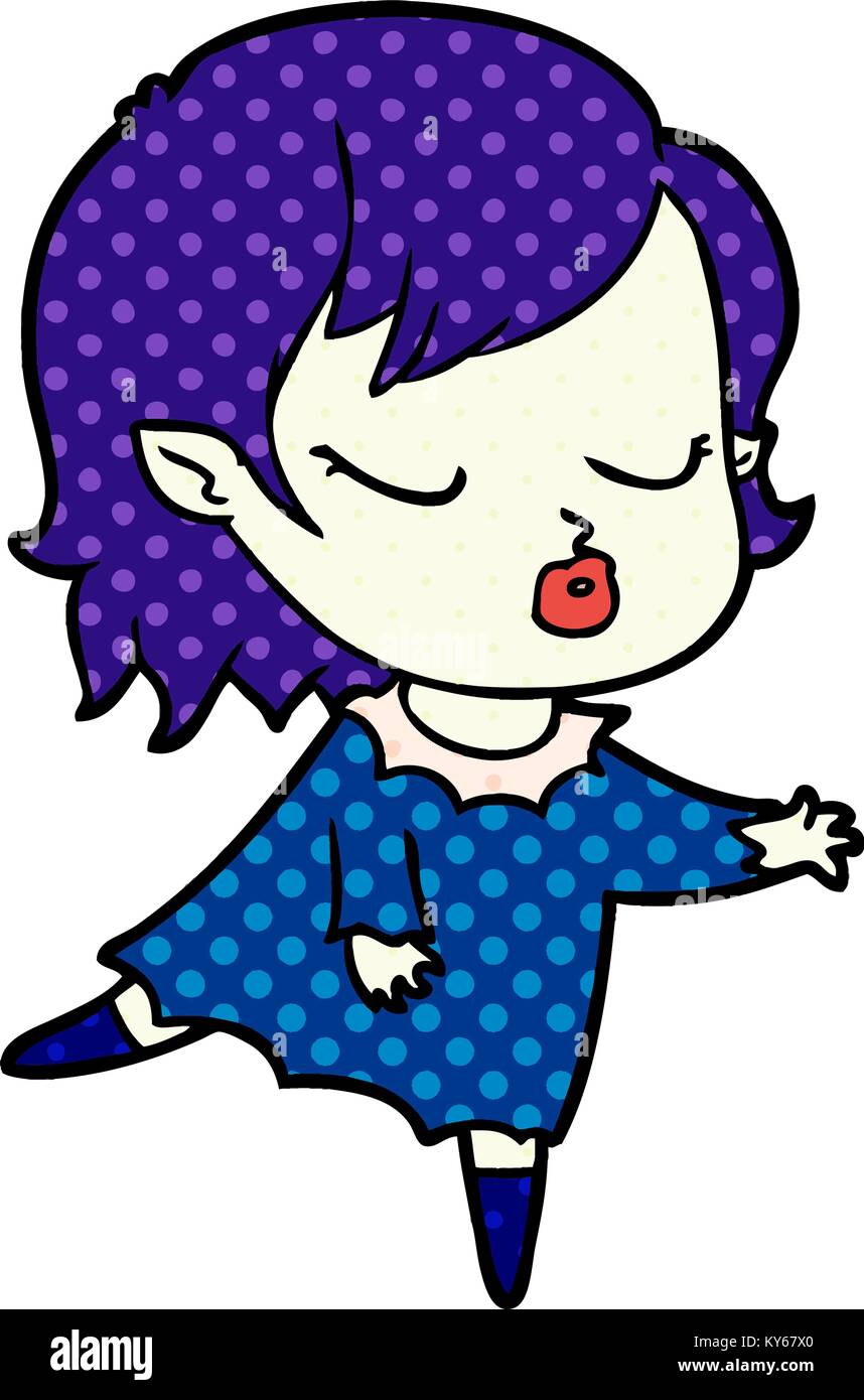 cute cartoon vampire girl Stock Vector Image & Art - Alamy