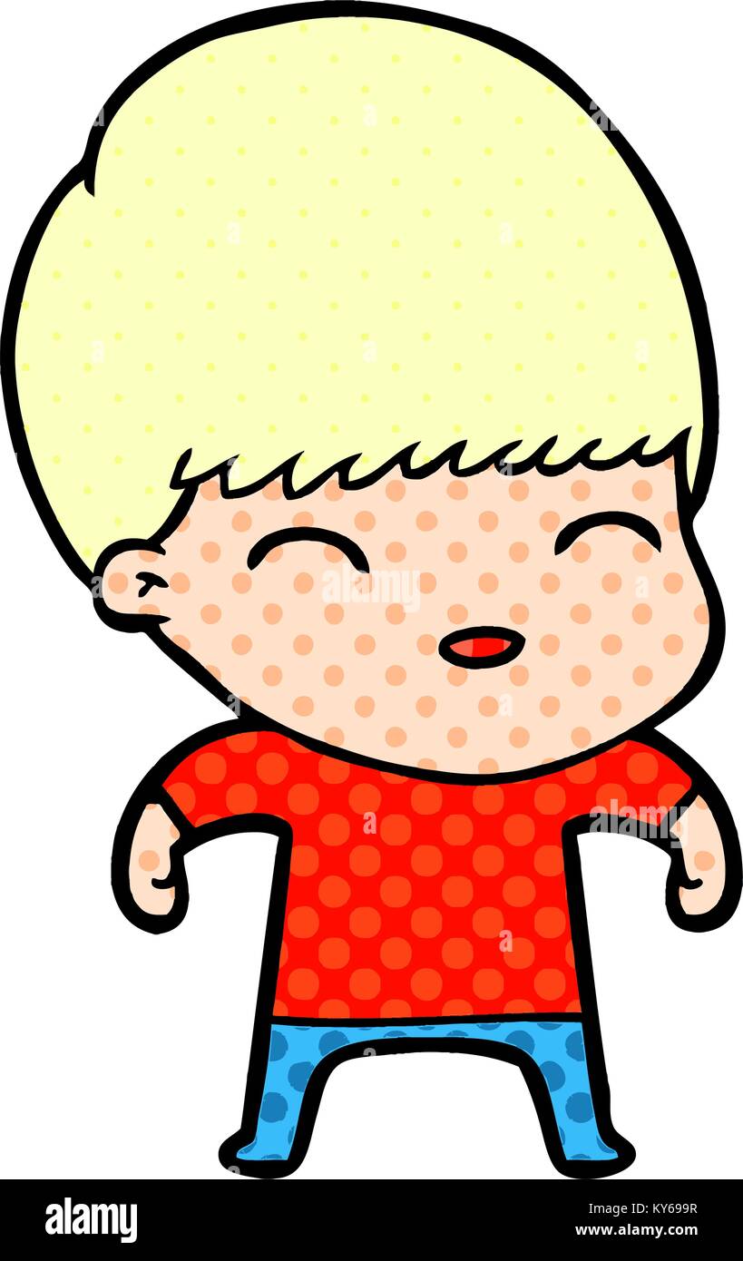 happy cartoon boy Stock Vector Image & Art - Alamy