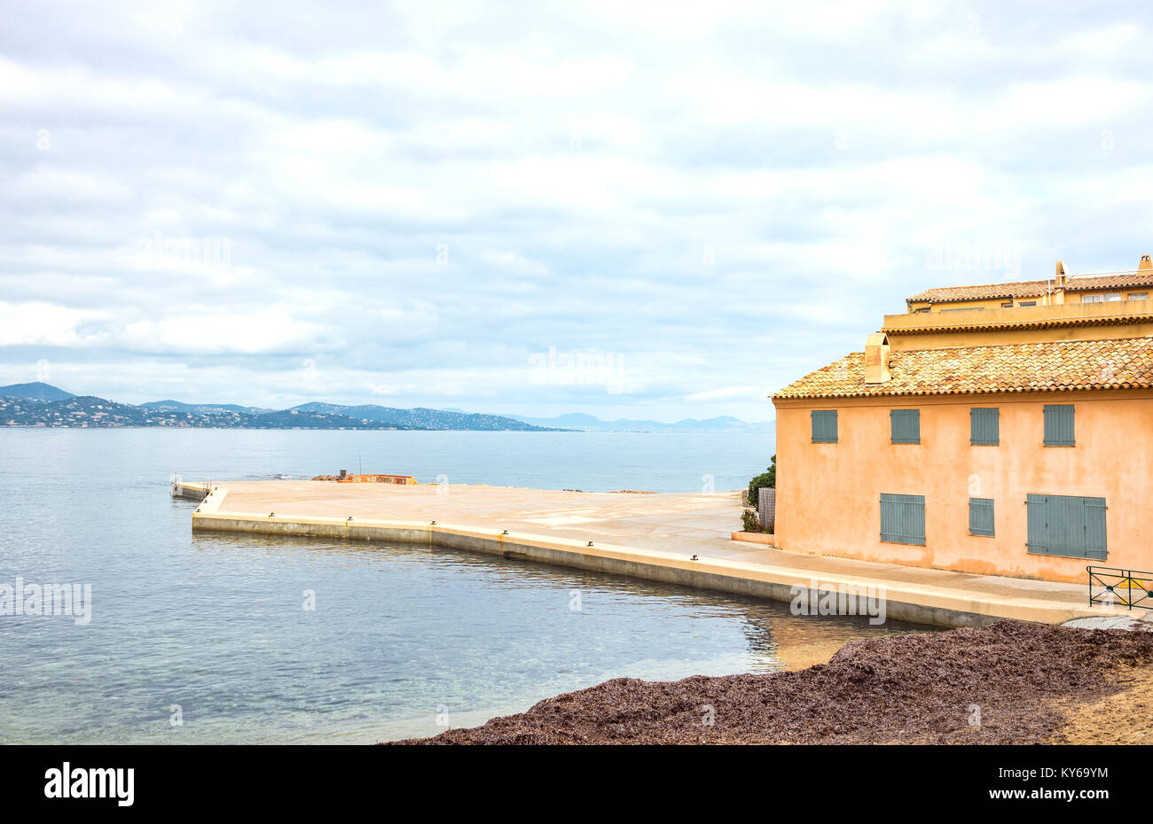 Saint Tropez, France, the colorful houses in La Porte du Revelen