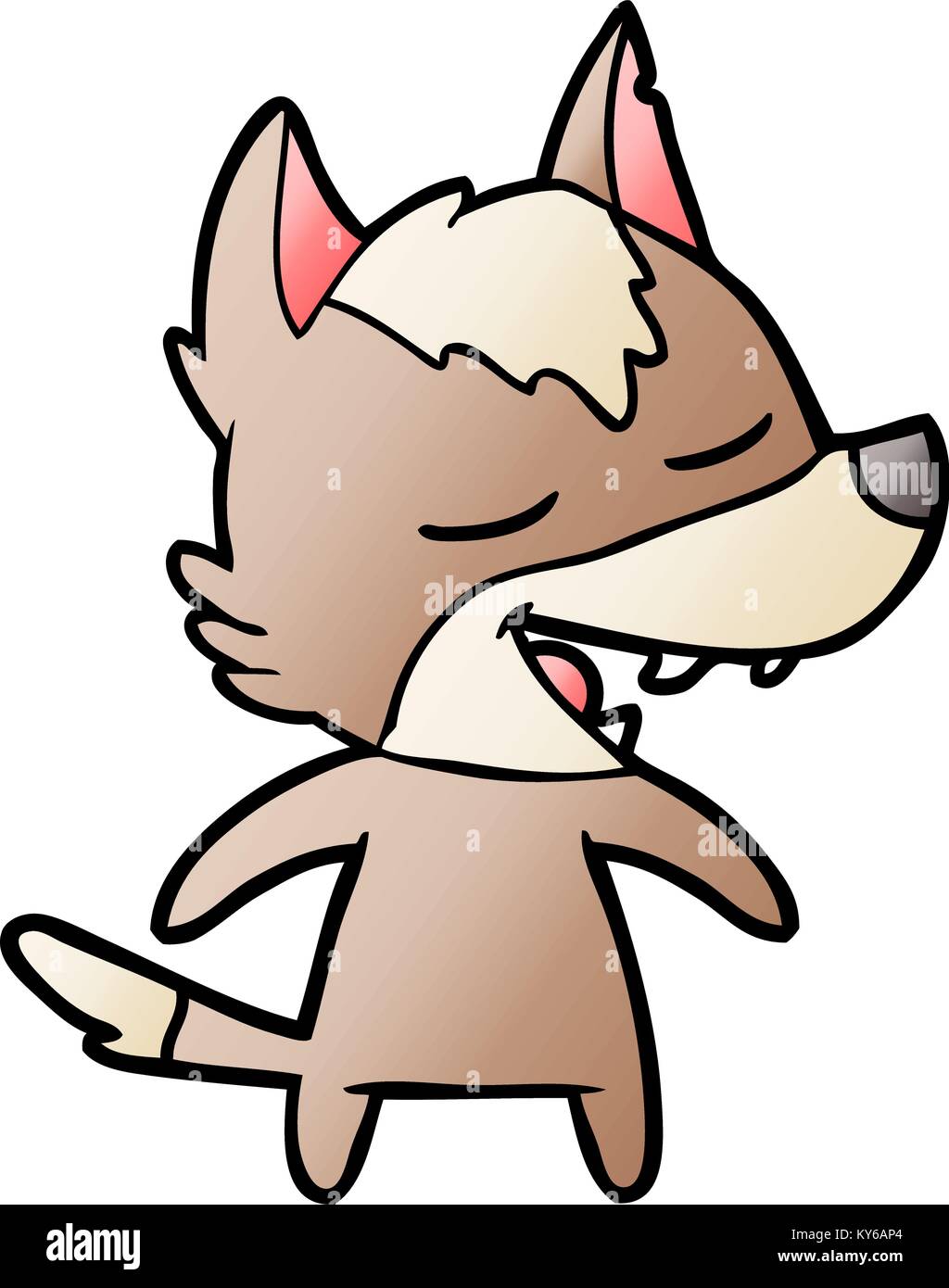cartoon wolf laughing Stock Vector Image & Art - Alamy