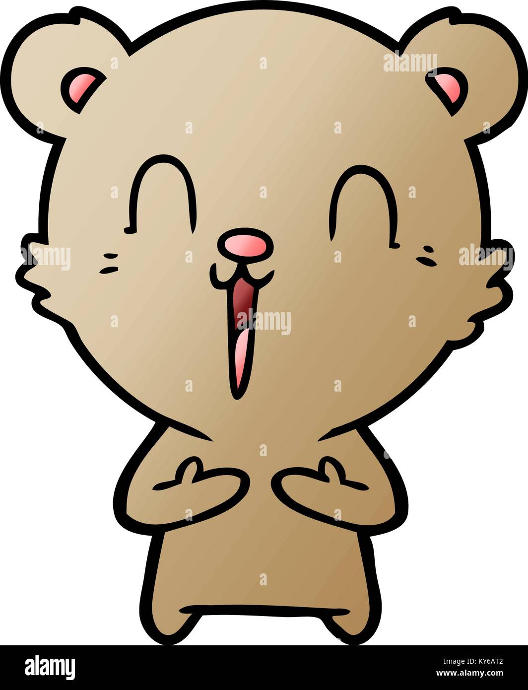 happy cartoon bear Stock Vector Image & Art - Alamy