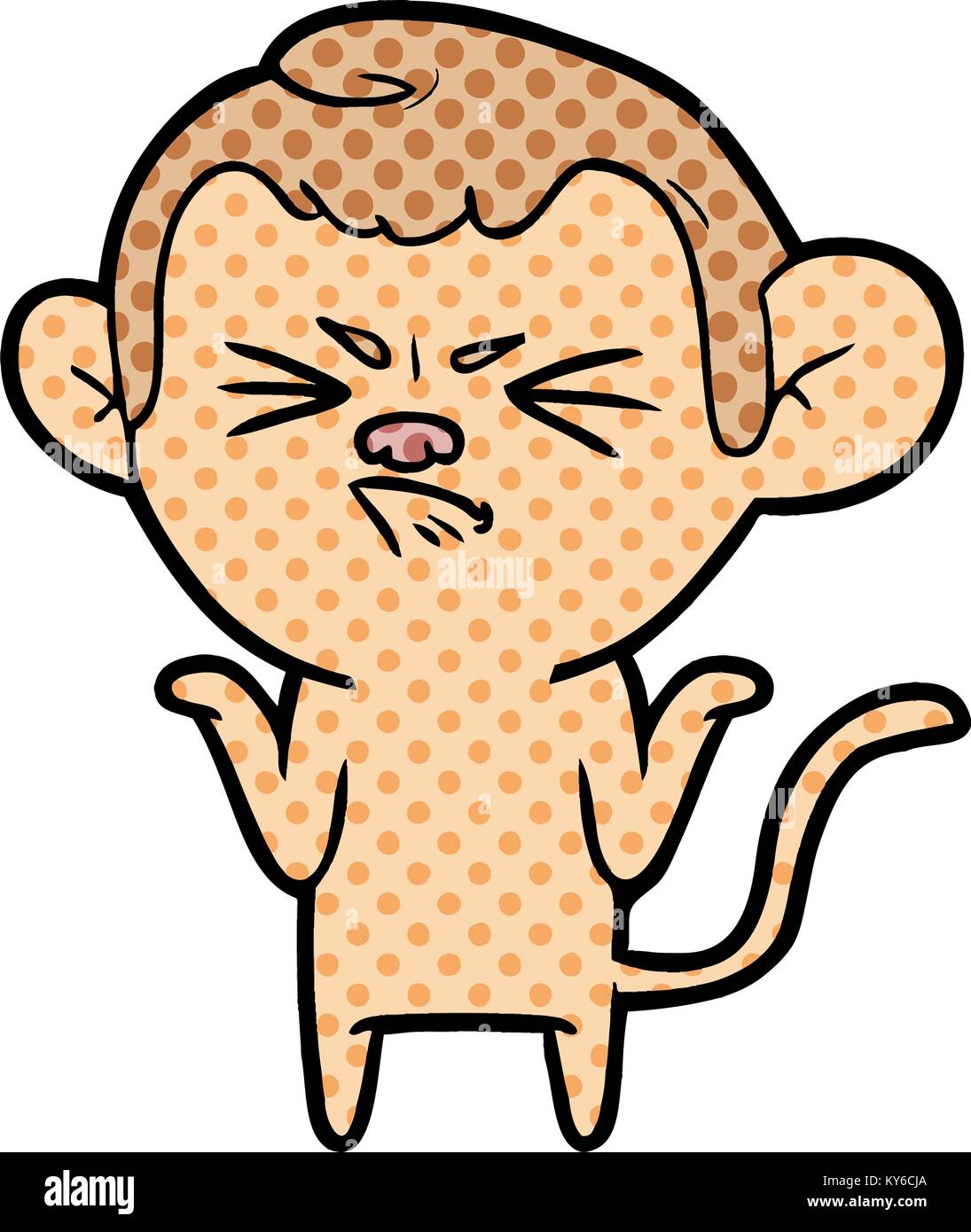 cartoon annoyed monkey Stock Vector Image & Art - Alamy