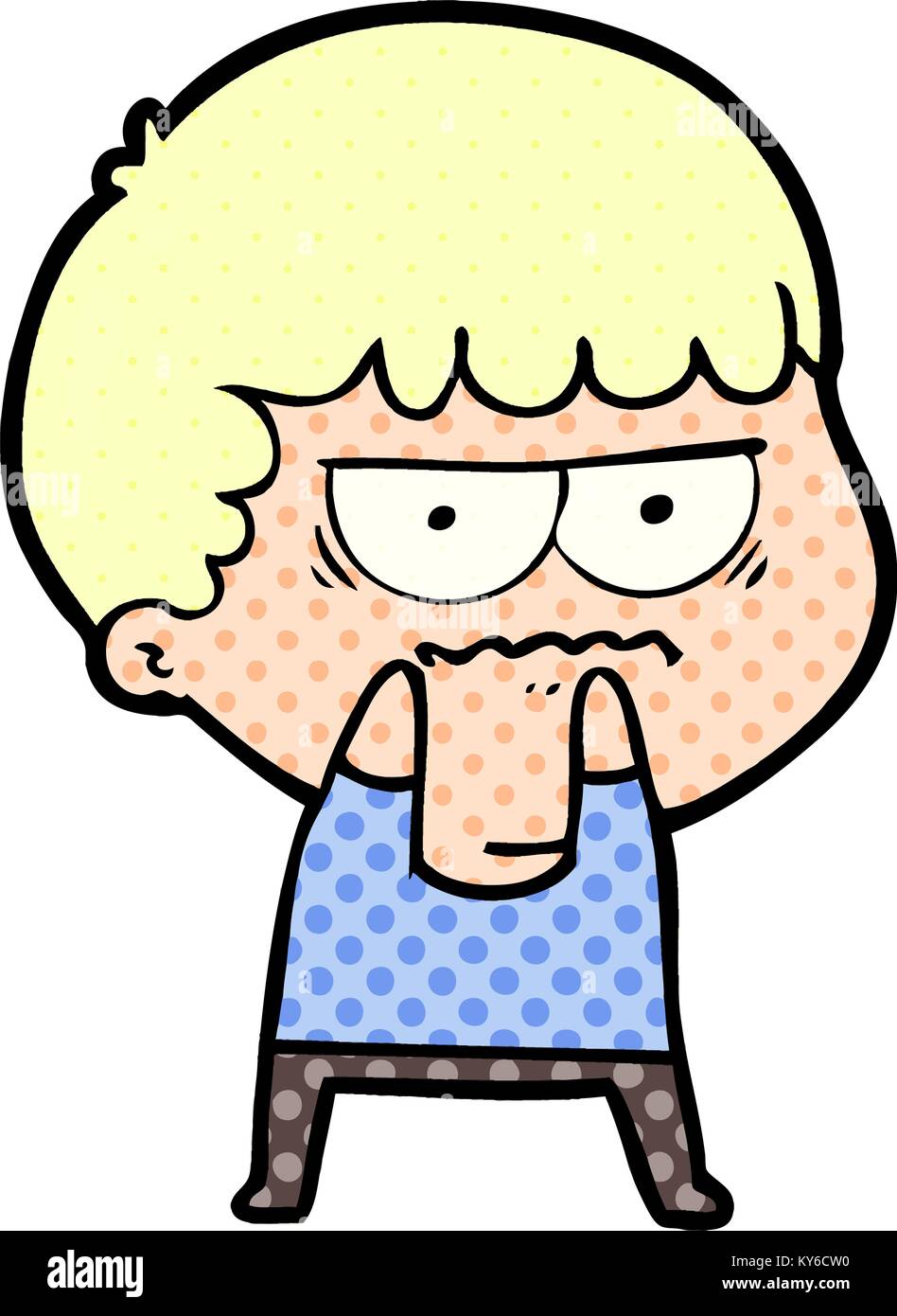 cartoon annoyed man Stock Vector Image & Art Alamy