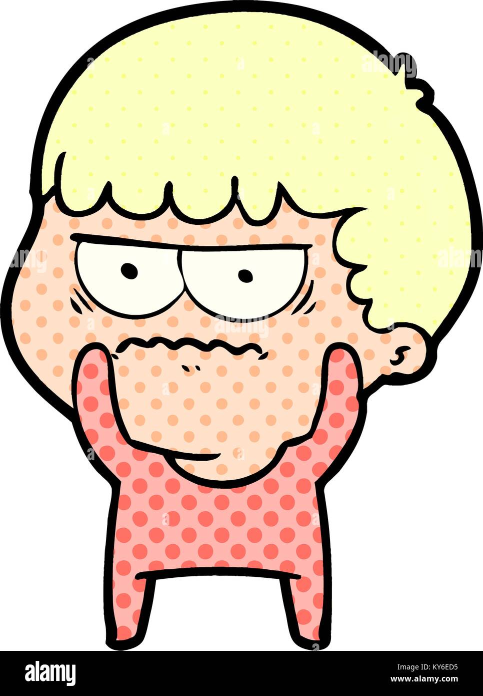 cartoon annoyed man Stock Vector Image & Art Alamy