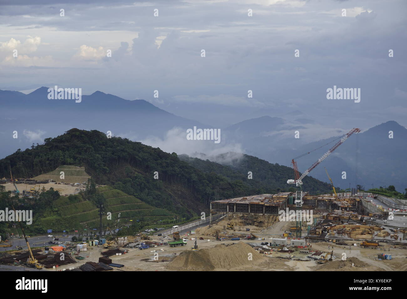 construction at Genting Highlands, Malaysia Stock Photo