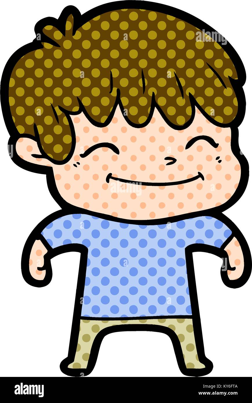 happy cartoon boy Stock Vector Image & Art - Alamy