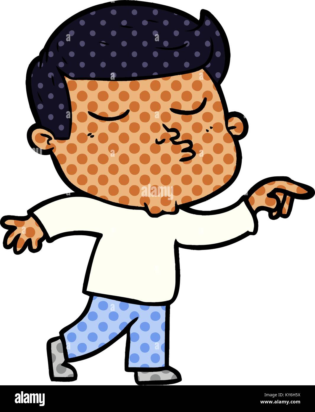 cartoon model guy pouting Stock Vector Image & Art - Alamy