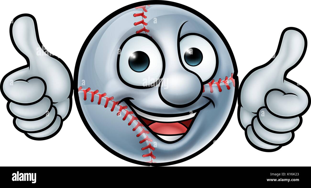 Baseball Ball Mascot Stock Vector