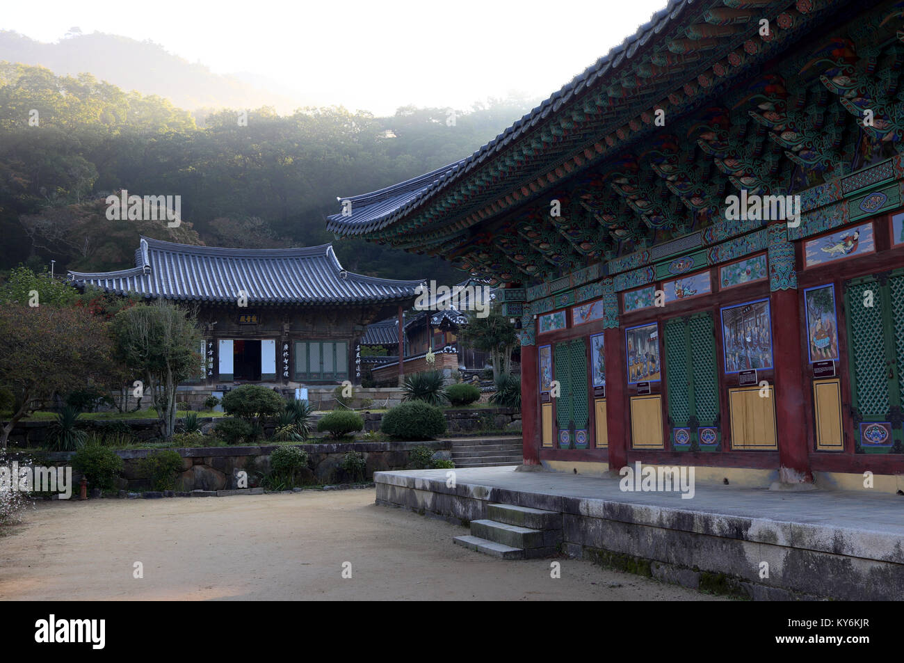 Temple at Songgwangsa in Jeollanamdo, Korea Stock Photo