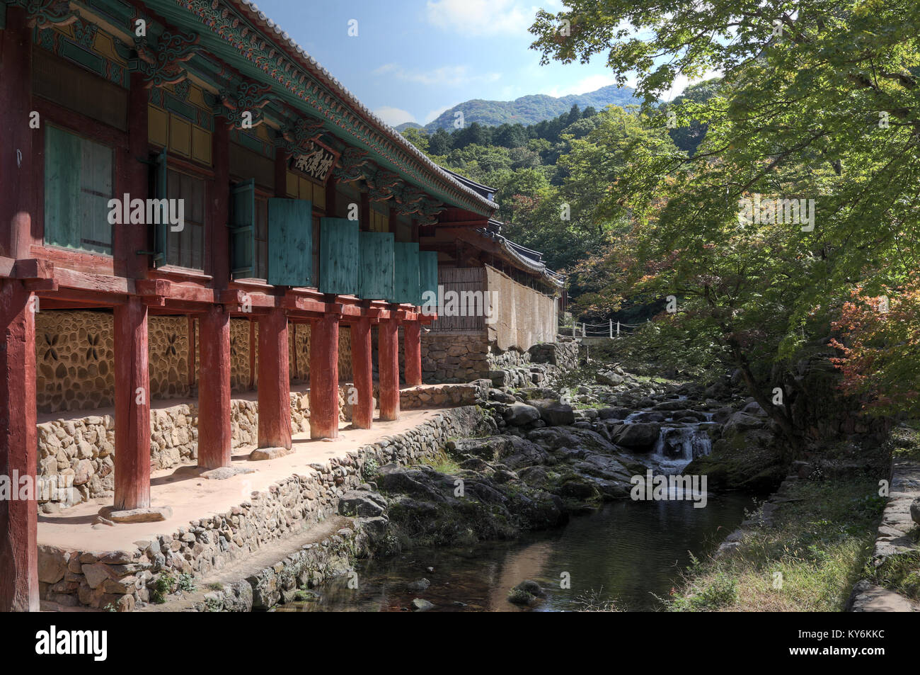 Temple at Songgwangsa in Jeollanamdo, Korea Stock Photo