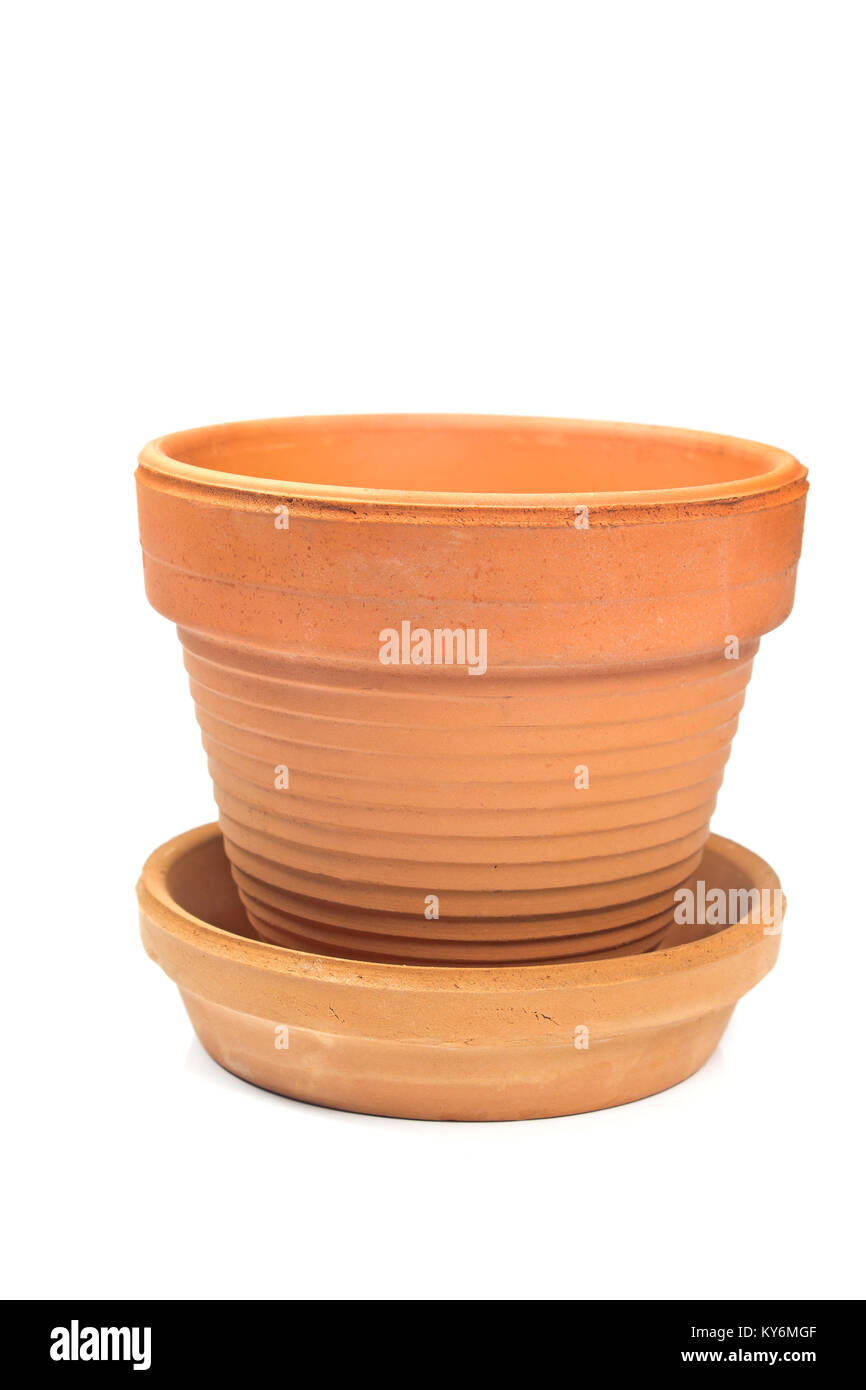 Ceramic flower pot isolated on white background Stock Photo Alamy