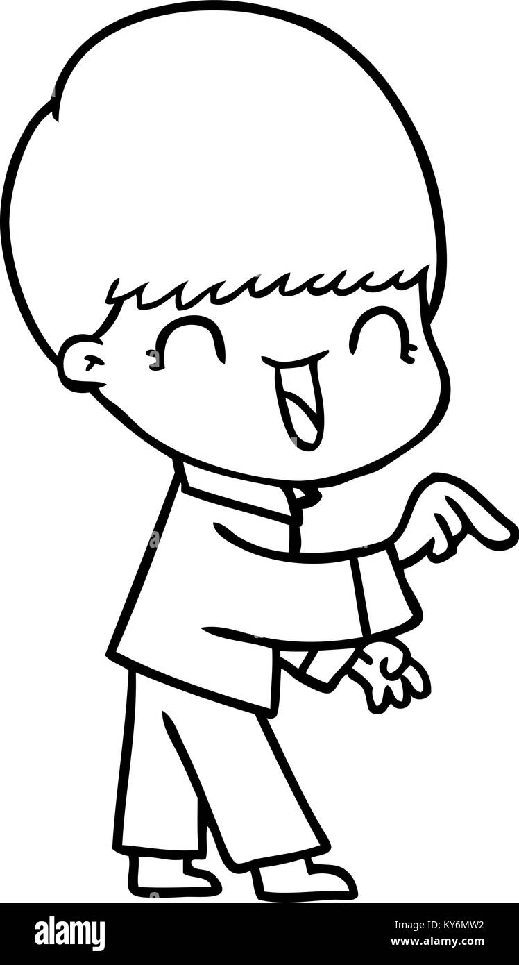 happy cartoon boy Stock Vector Image & Art - Alamy
