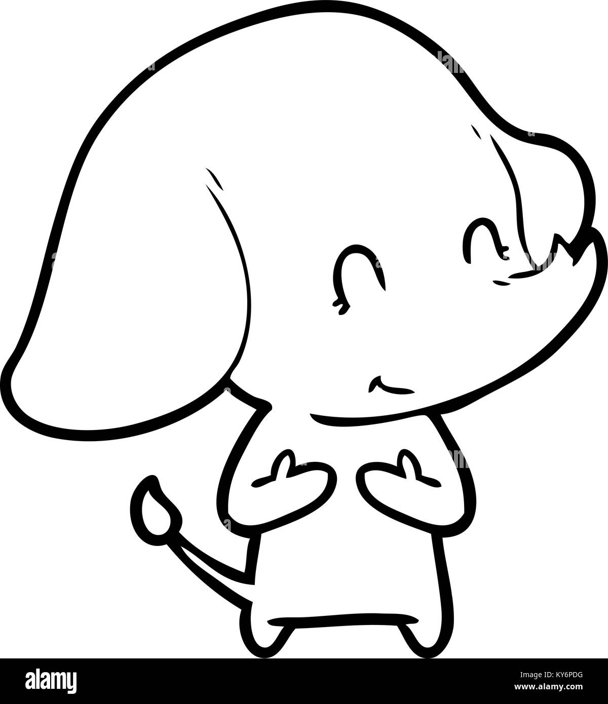 cute cartoon elephant Stock Vector Image & Art - Alamy