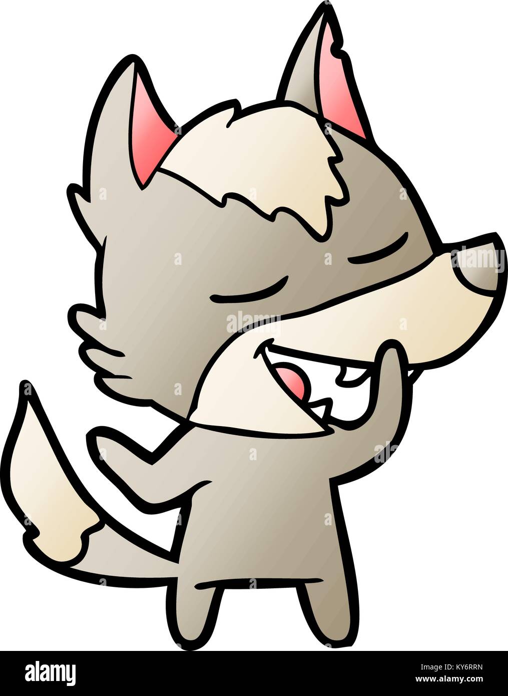 cartoon wolf laughing Stock Vector Image & Art - Alamy