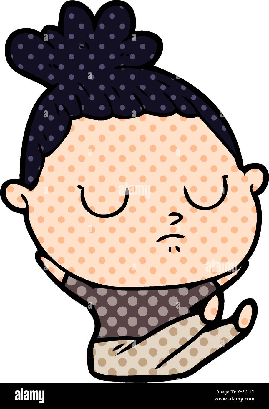 cartoon calm woman Stock Vector Image & Art - Alamy