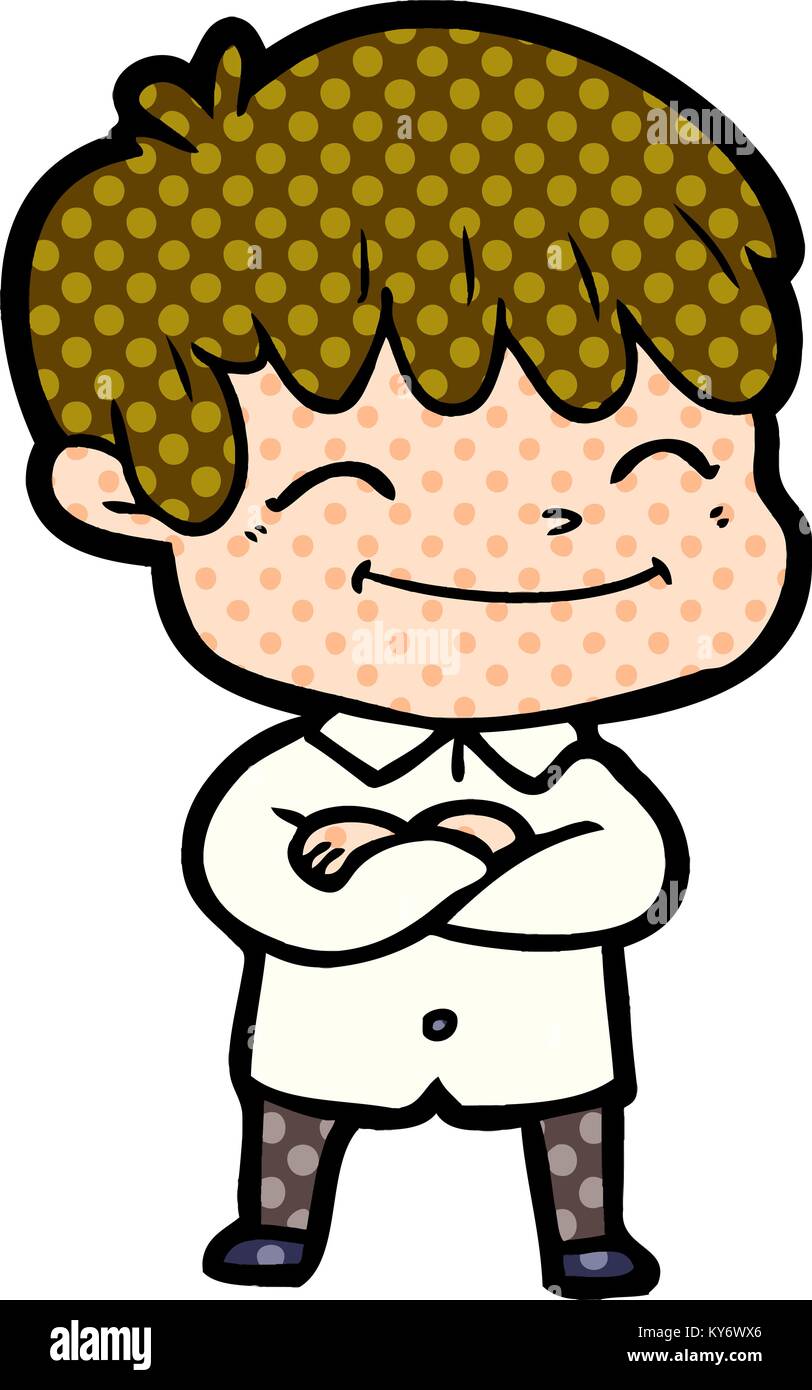 cartoon happy boy Stock Vector Image & Art - Alamy